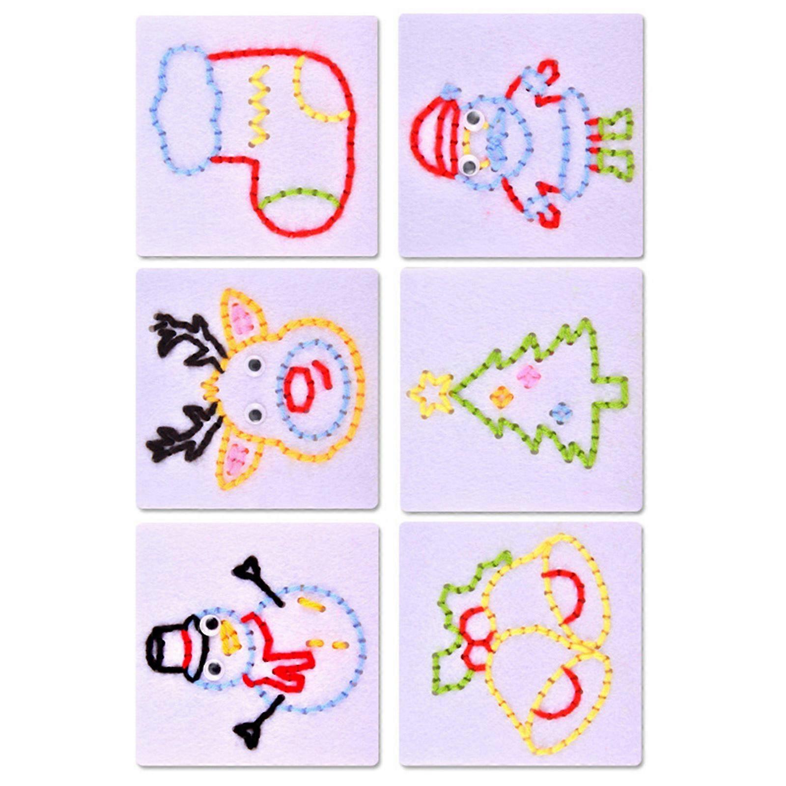 Educational Sewing Practice Craft Project Kits Toy For Group Activity Teamwork Skill Fine Motor Skill Threading Toy Multicolor