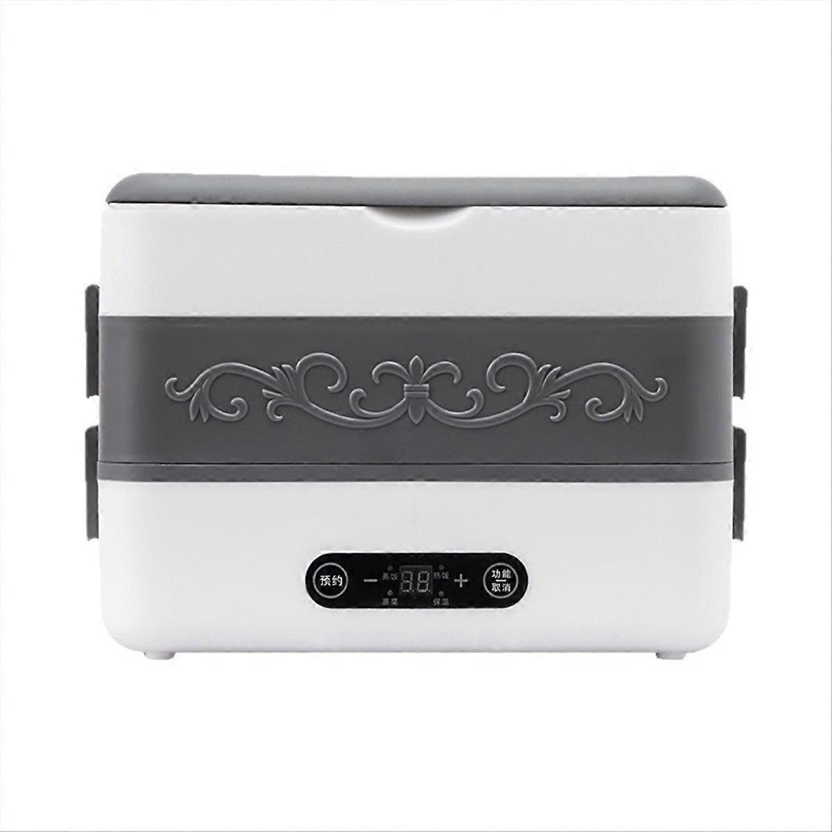 Portable Electric Lunch Box Automatic Rice Cooker with Timer Insulated Food Warmer for Office Mini