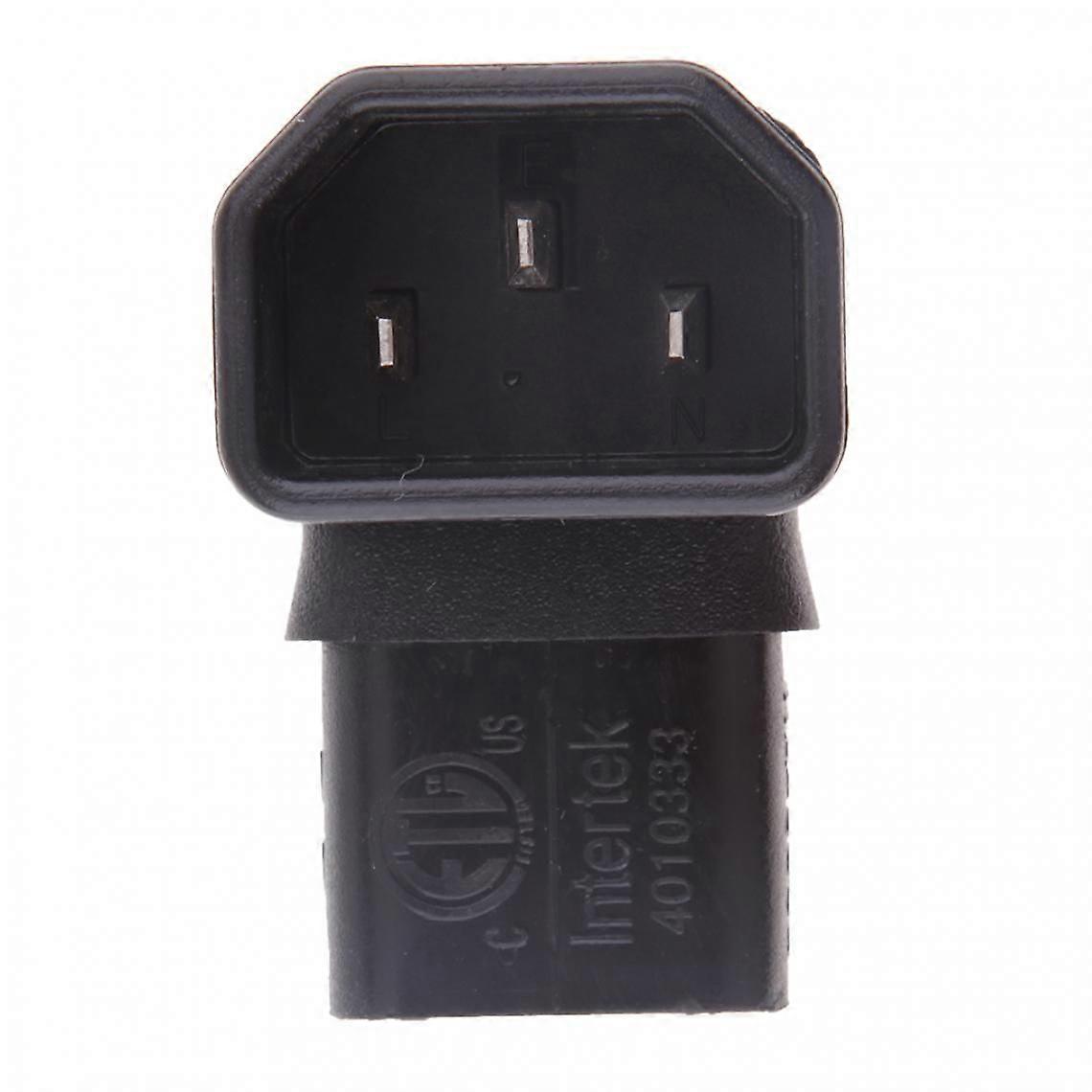 IEC 320 C14 Male to C13 Female Right Angle Plug Converter Adapter