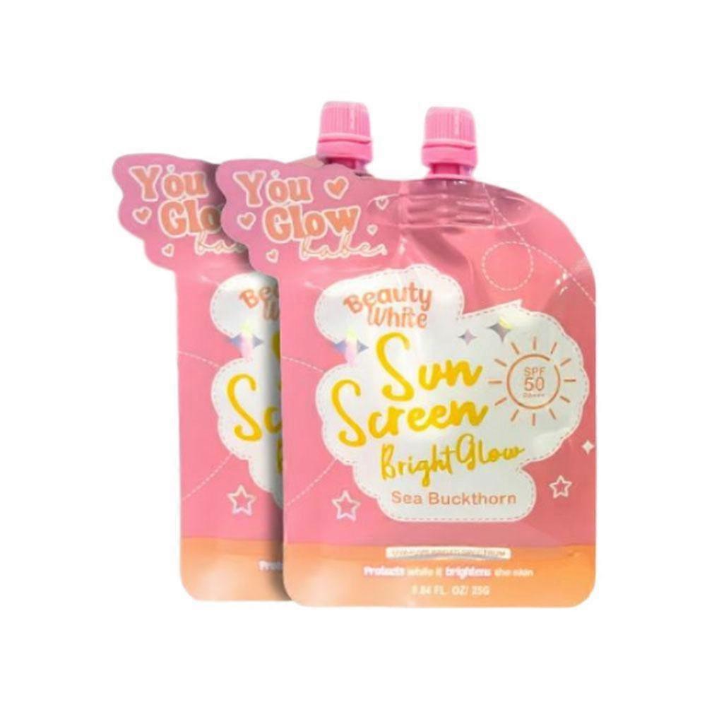 SPF 50+ Sunscreen For Face And Body Broad Spectrum UVA UVB Protection Lightweight Non Greasy Waterproof Sweat Proof For All Skin Types Brightening