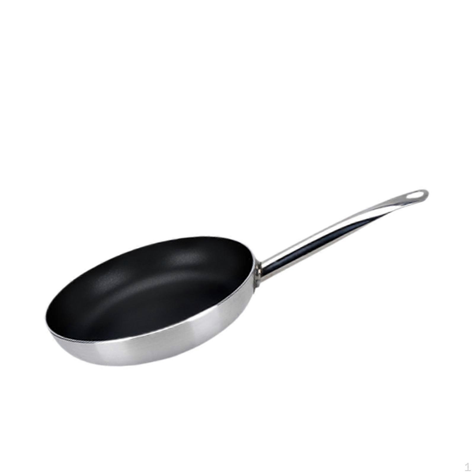 , Frying Pan, Sauté Round Aluminum Non-Stick, Long Handle, Omelette for Home, All