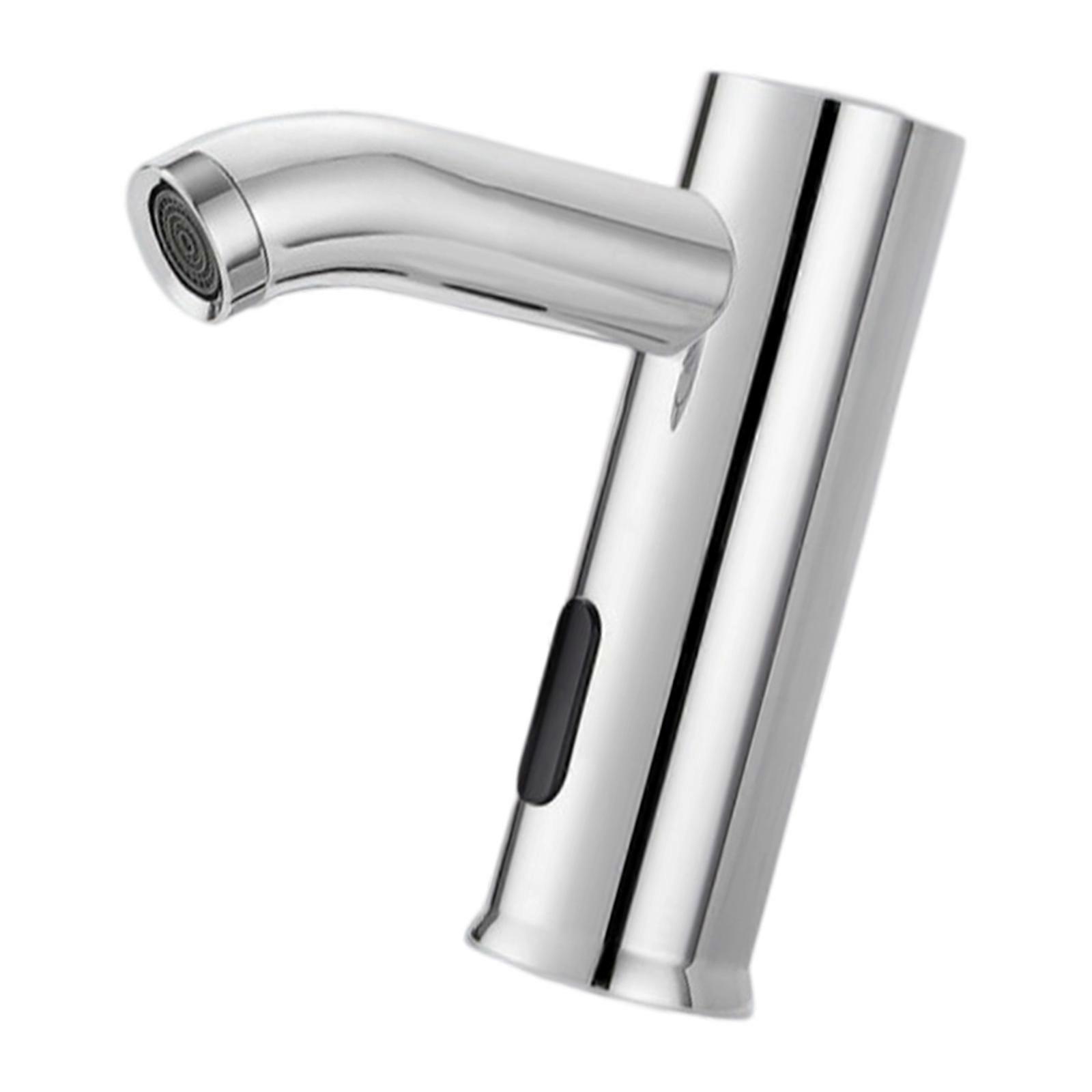 Energy Efficient Automatic Activates Bathroom Spouts Contactless Regulator Battery Managed Device For Sink Installation  silver