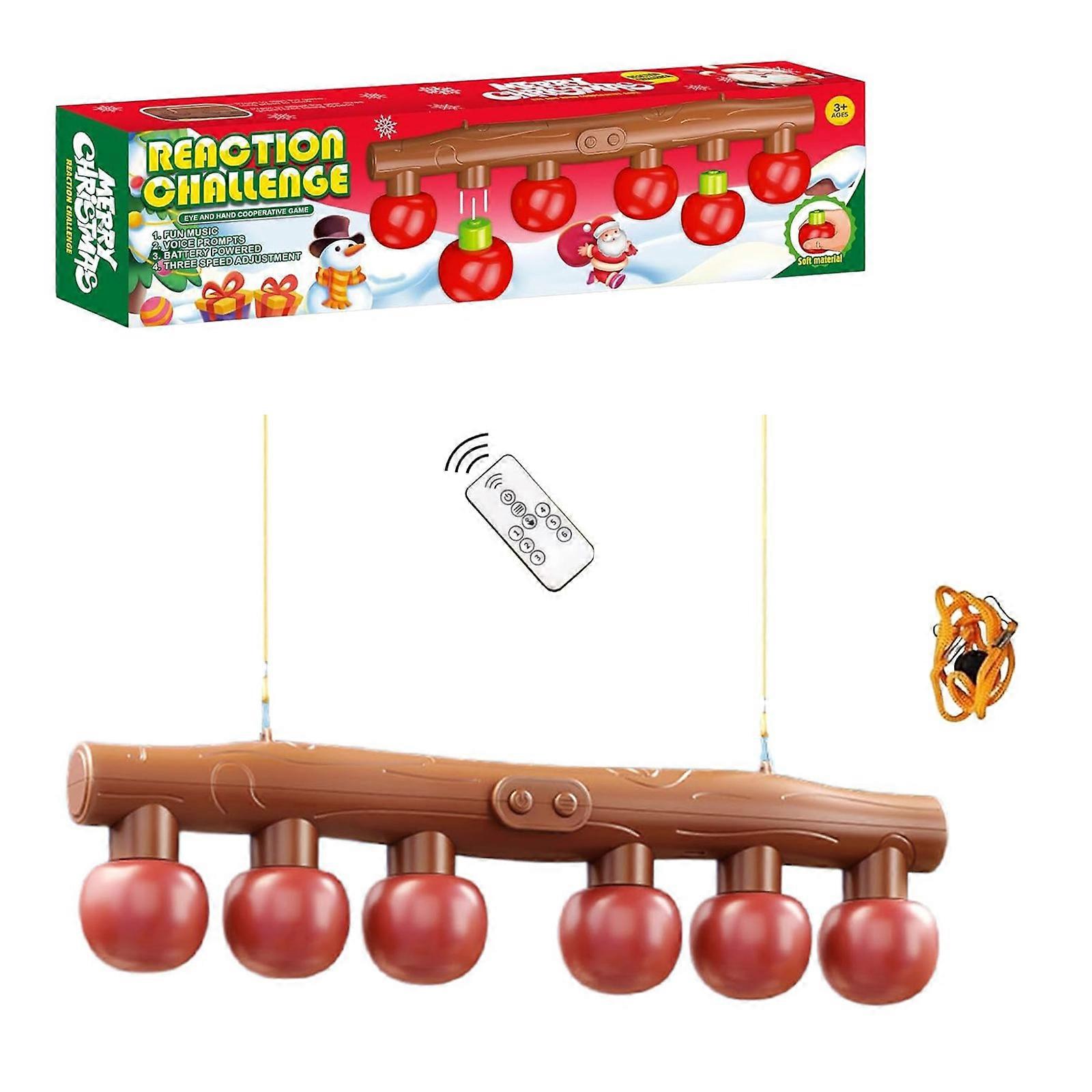 Reaction Challenge Toy Reaction Training Family Entertainment Toy with Adjustable Difficulty Concentration Motor Skill  Red