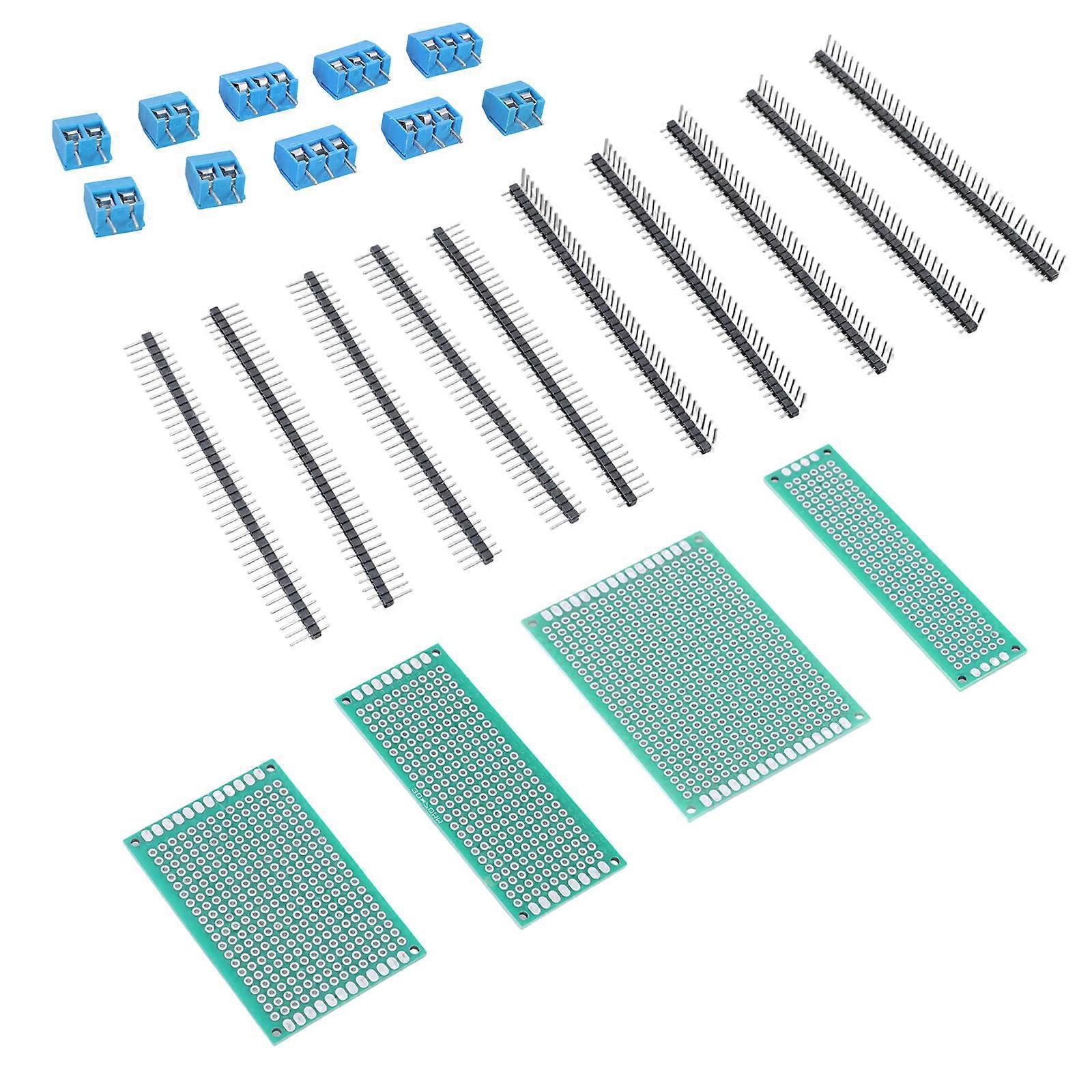 40Pcs Soldering Board Terminals Straight Single Row Assorts Kits for Electronic Project Circuit Boards Easy to Use Multicolor