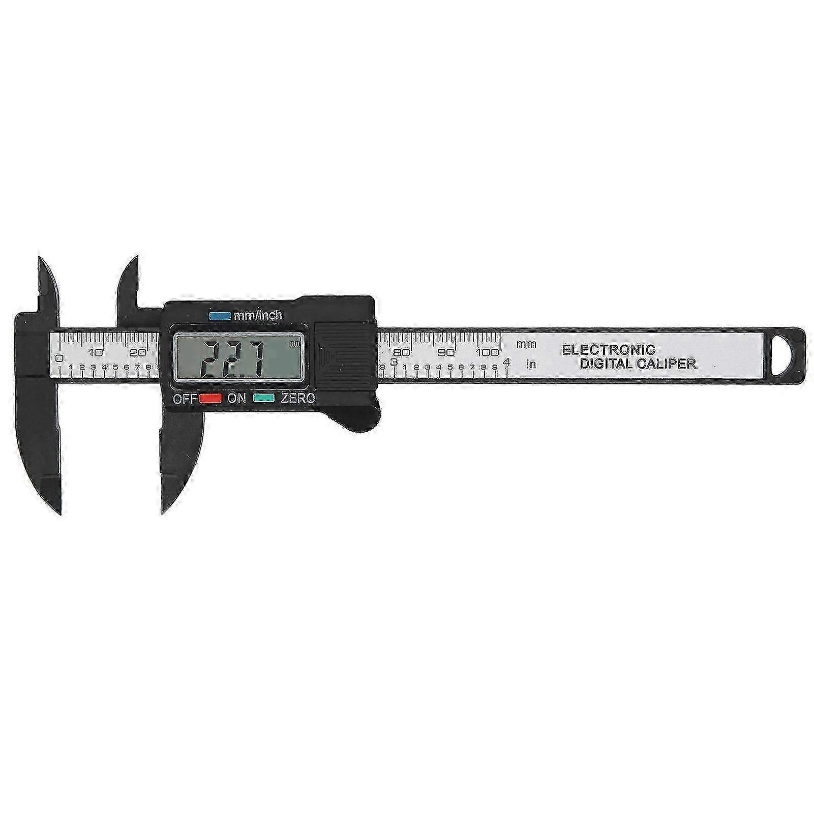 Digital LCD Display Caliper High Accuracy Plastic Carbon Fiber Vernier Scale 0-100mm