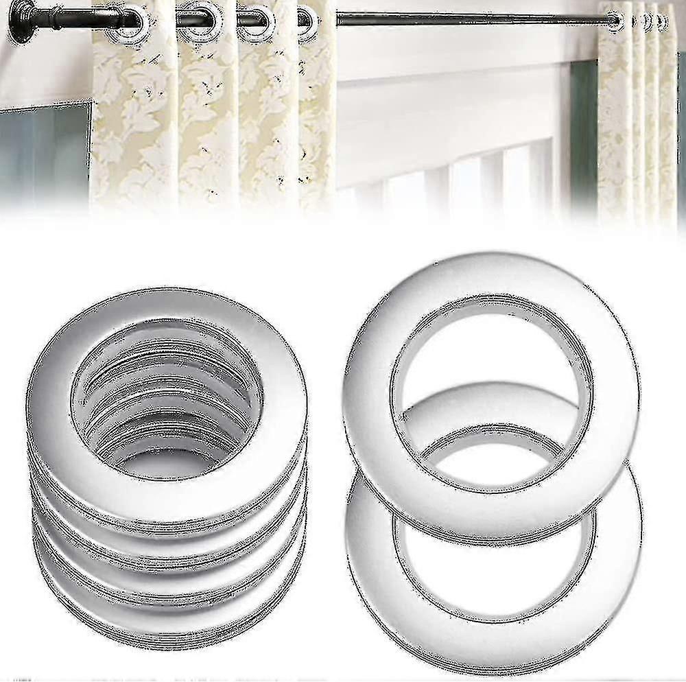 50PCS 40mm Silver Plastic Curtain Rings for Rods