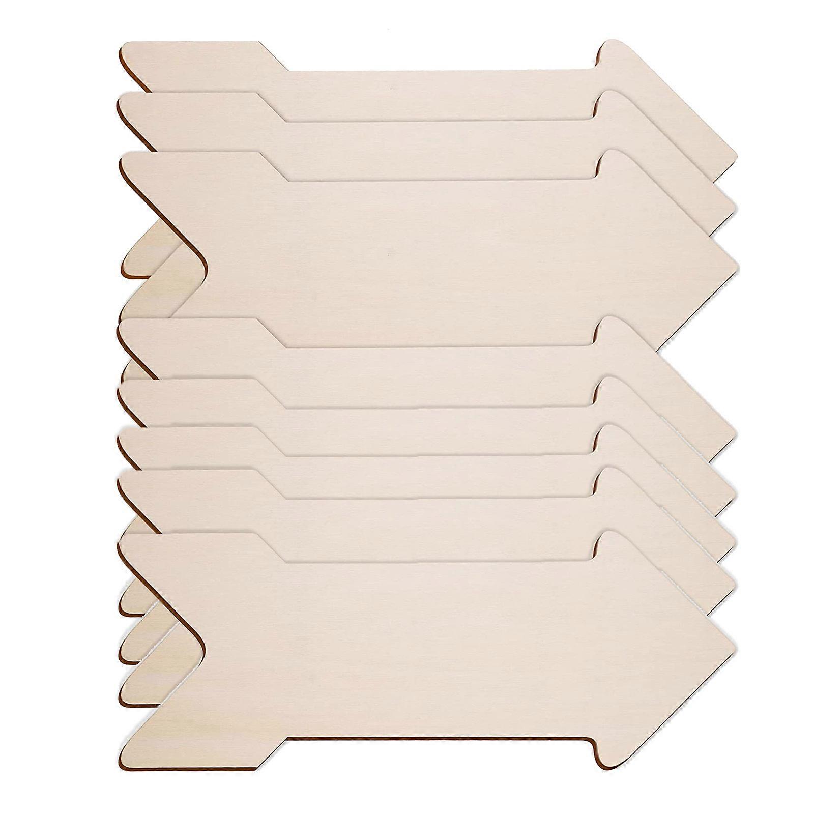 4PCS Wood Arrows Signs Easy to Paint Without Tool Need for Family Crafting Multicolor