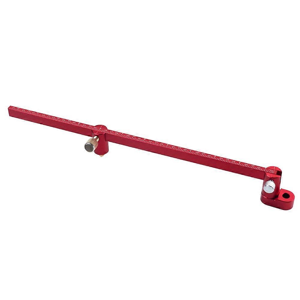 Adjustable Drawing Circle Ruler,Aluminum Compass Scribe Center Finder,Woodworking Fixed-Point Circle Line Gauge Inch