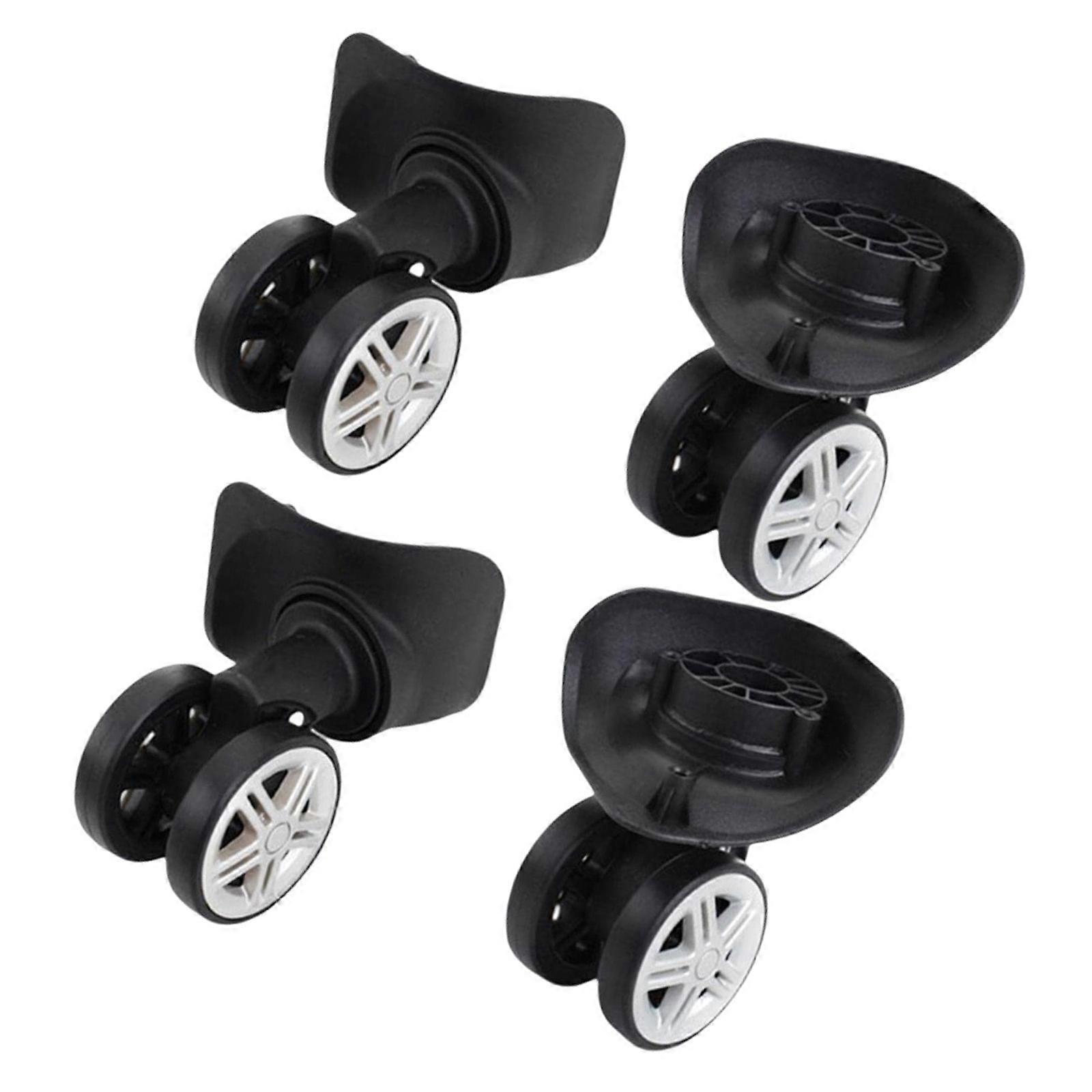 4Pieces Practical Black Casters for Trolley Suitcase Repair with 360 Degree Rotation For Smooth Travel Experience Multicolor