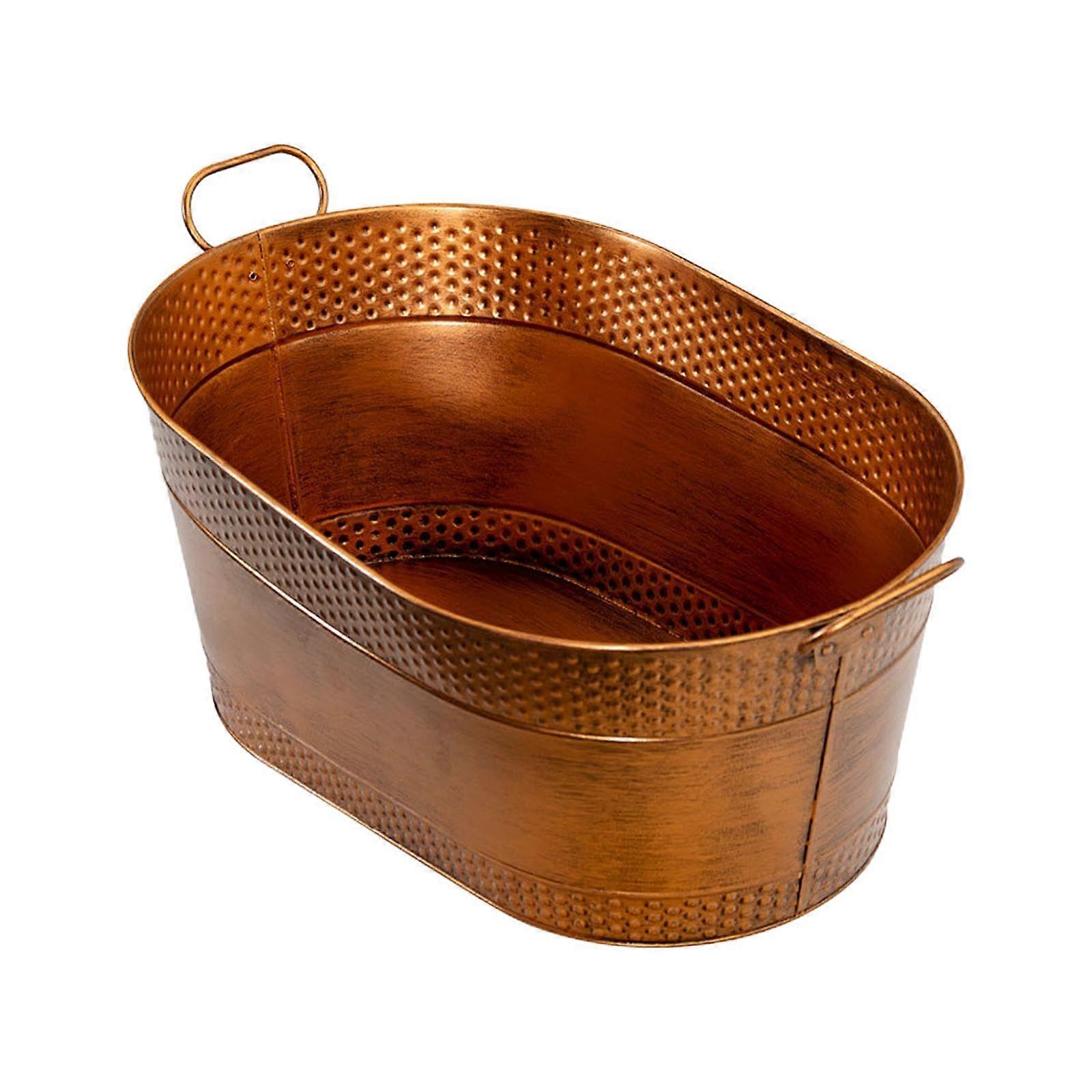 Metal Ice Bucket for Beer and Drinks with Handle for Party, Picnic, Beach, Dining Use