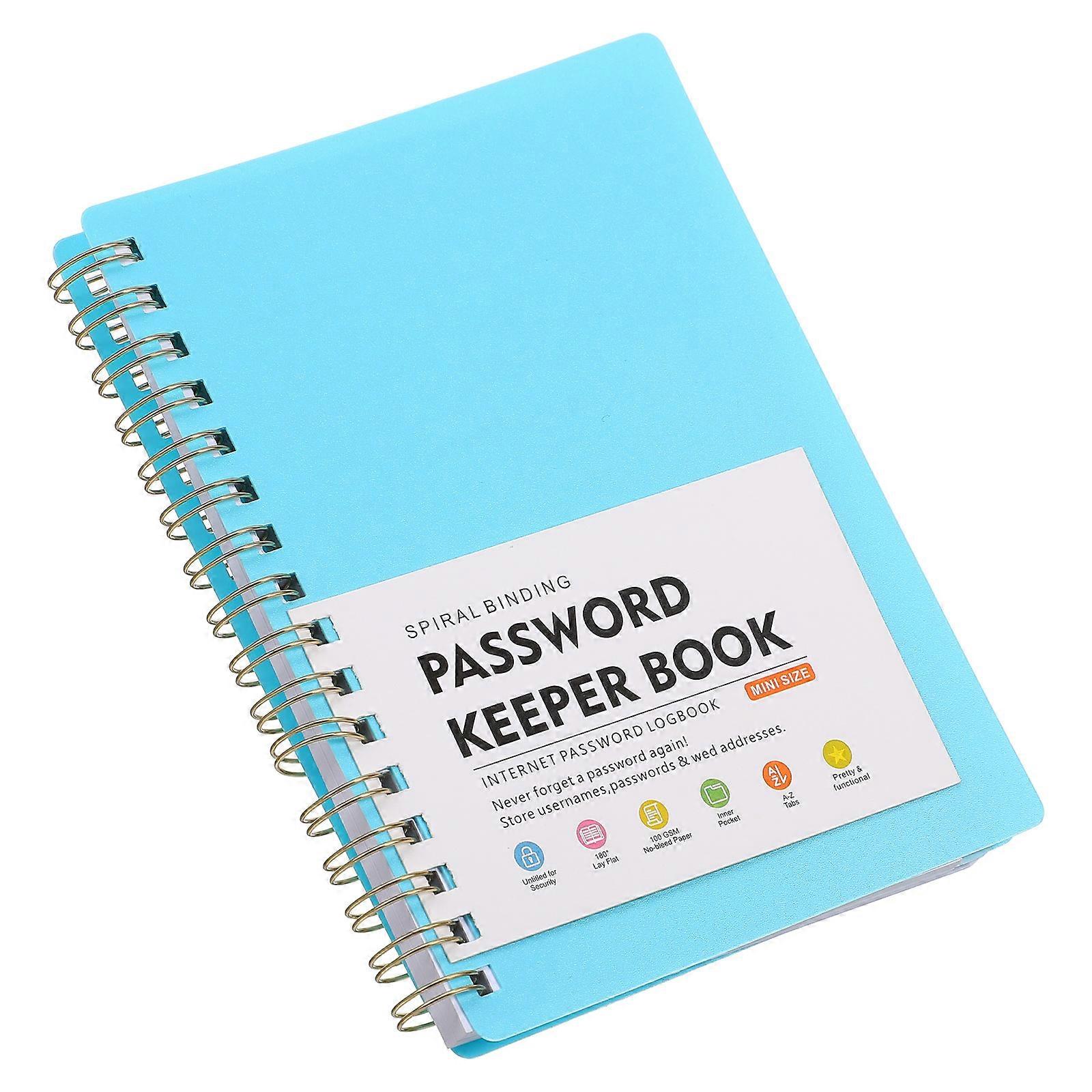 Password Keeper Book with Alphabetical Tabs for Easy Access Spiral Notebook