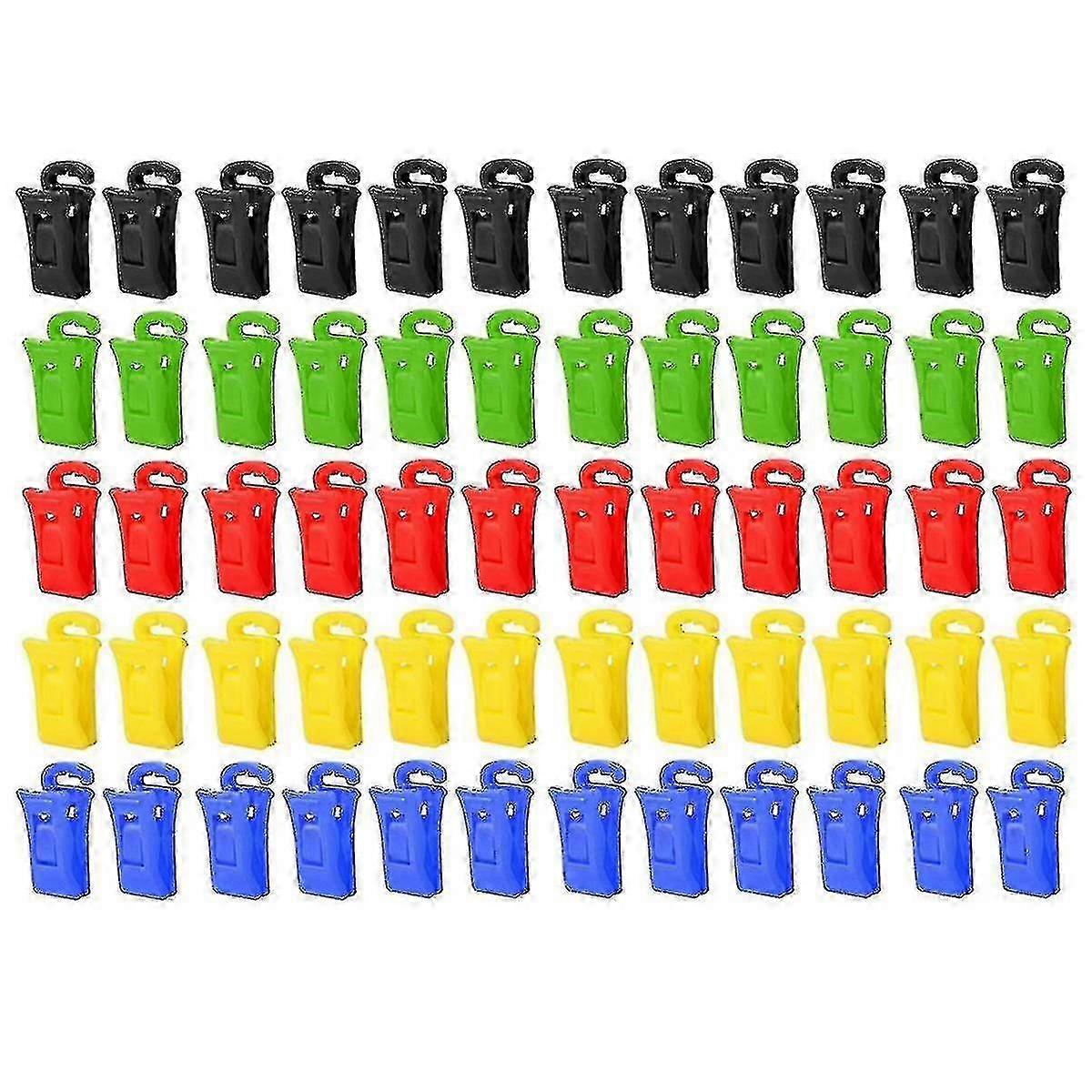 60 Sock Clips with Hooks for Washing Machine & Dryer - Ideal Sock Holder