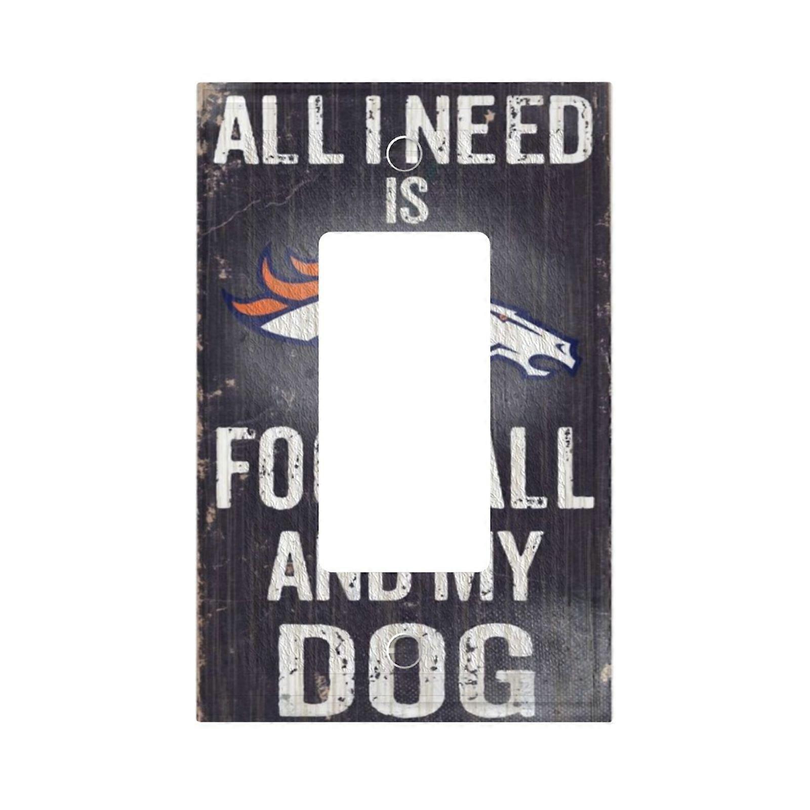 Broncos Switching Lights Single Leather Roman Frame Switch Panel Wall Panel Single Double/Pull Light Switch