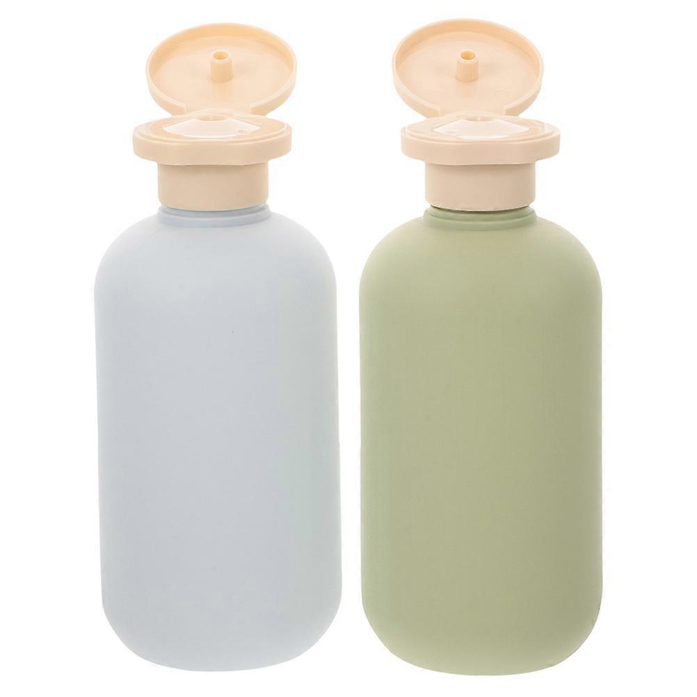 Pe Material Shampoo Bottle Set for Storage 2Pcs Travel Flip Cap Dispenser