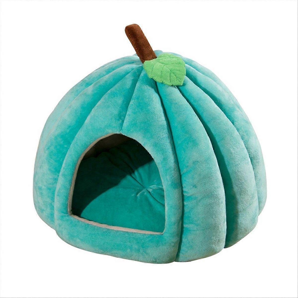 Cat Cave Bed,Cat Tent with Removable Cushion Blue S