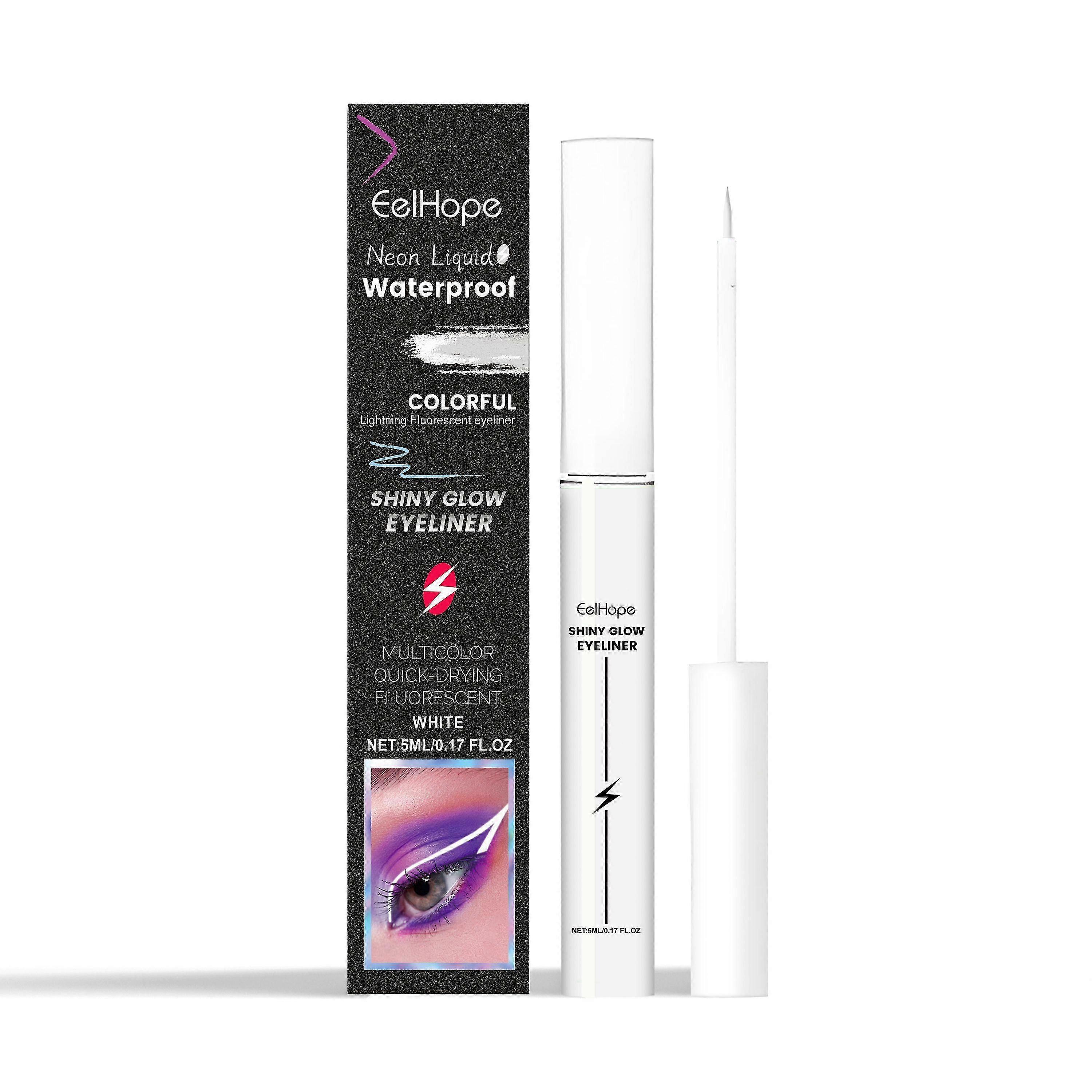 LongLasting White Fluorescent Liquid Eyeliner  Moisturizing, Easy to Apply, Portable 5ml