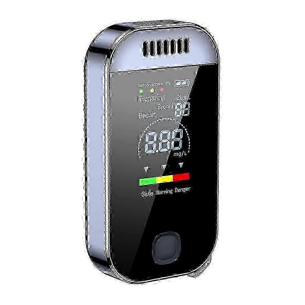 Alcohol Tester Breathalyzer - Non-Contact USB Rechargeable Digital Display with LED Alarm Function