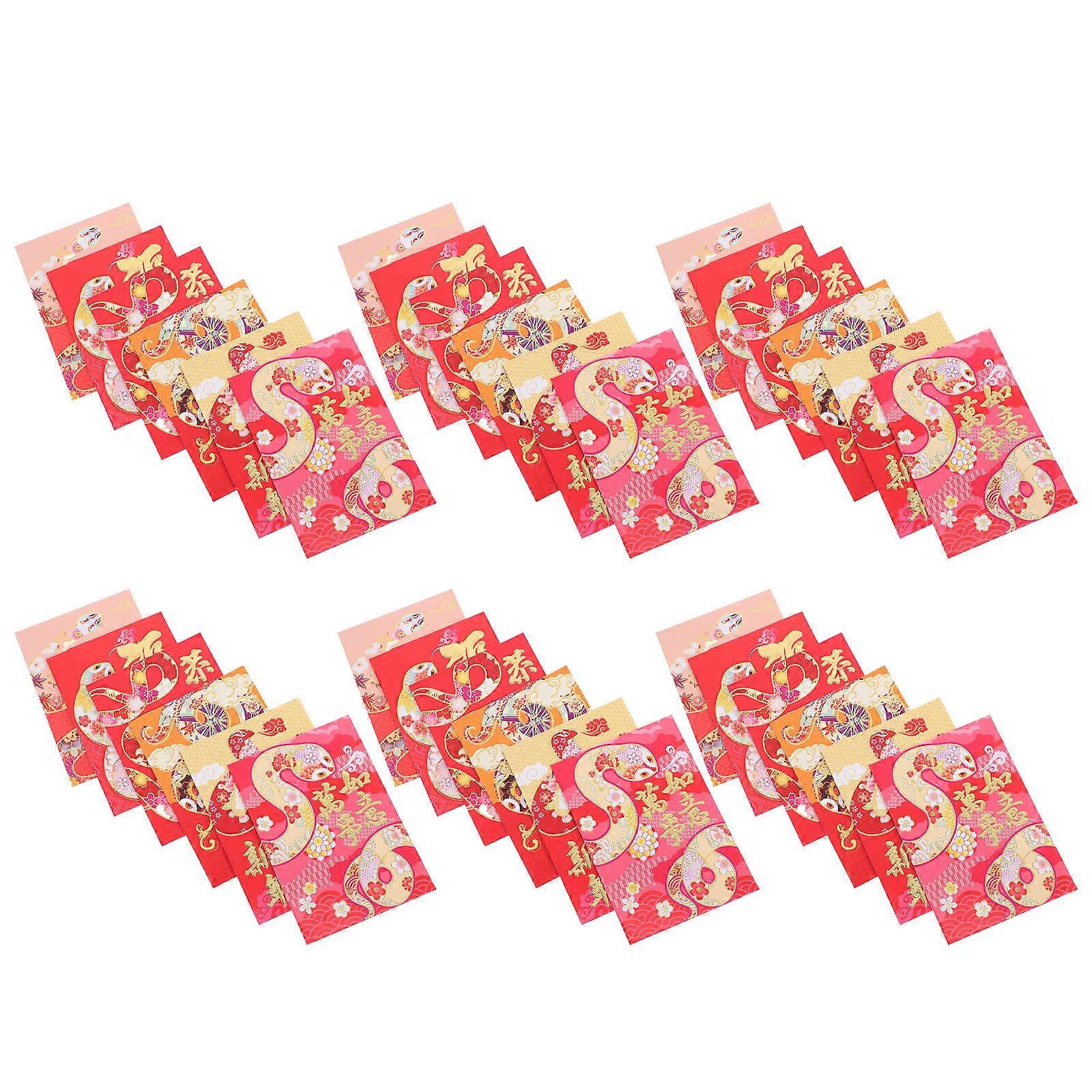 Red Envelope Money Envelope Cartoon Snake for New Year 36Pcs Pack