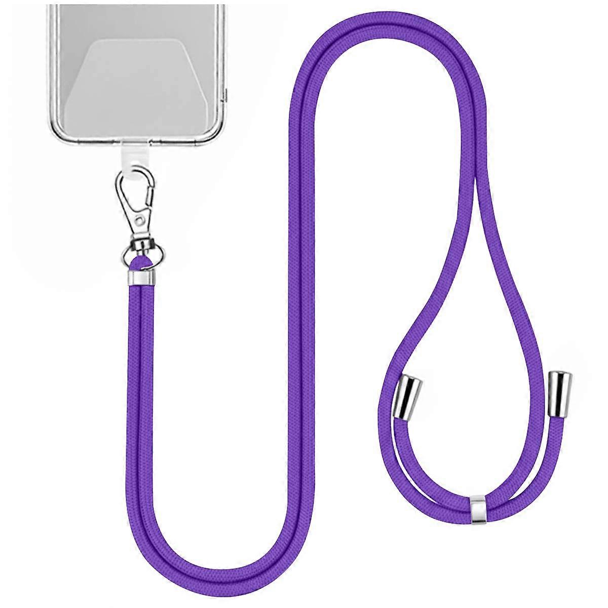 150cm Nylon Neck Strap for Smartphone with Universal Mount, Purple