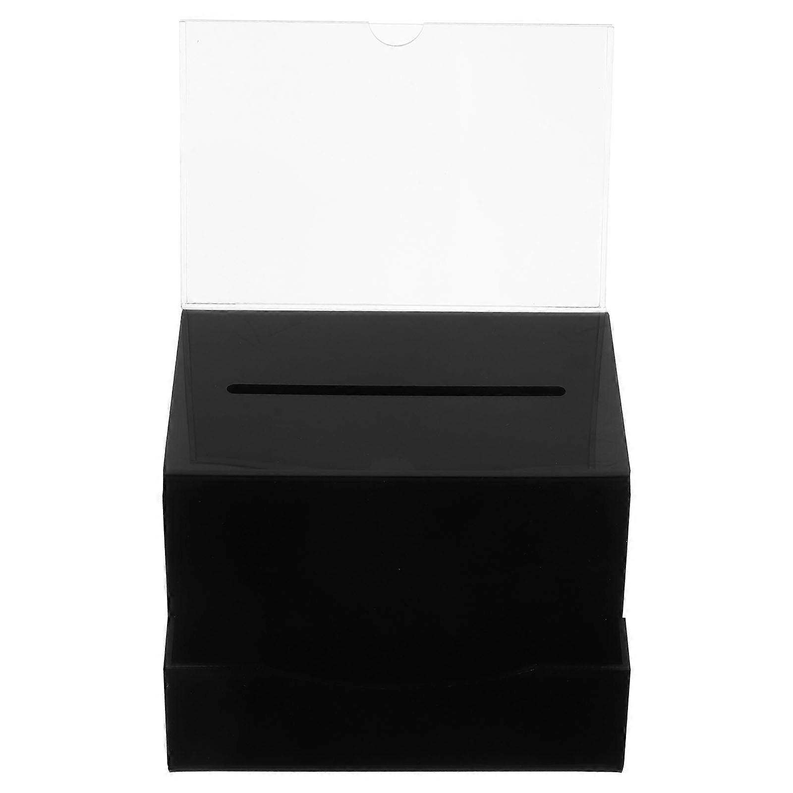 Donation Box Voting Box with Lock for Fundraising Acrylic 1Set