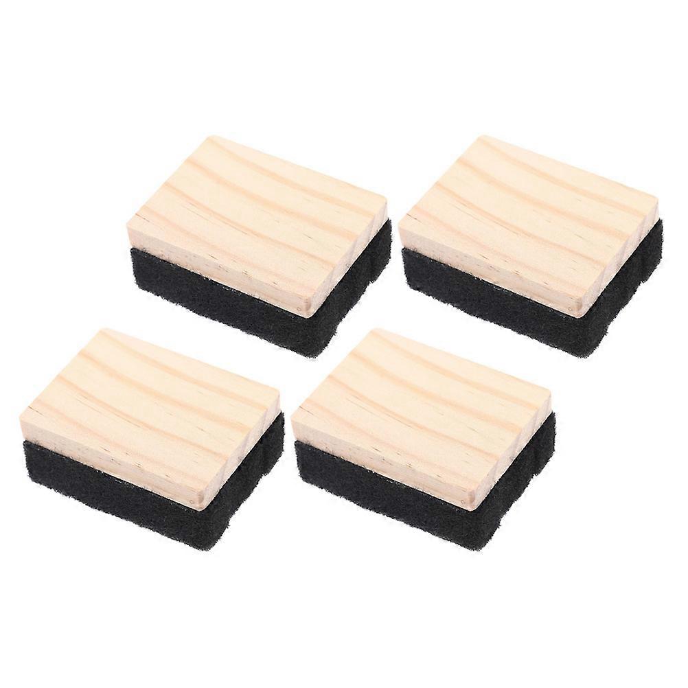 Dry Erase Eraser Mini Wooden Erasers for Wiping 4Pcs Multiuse Classroom Tool