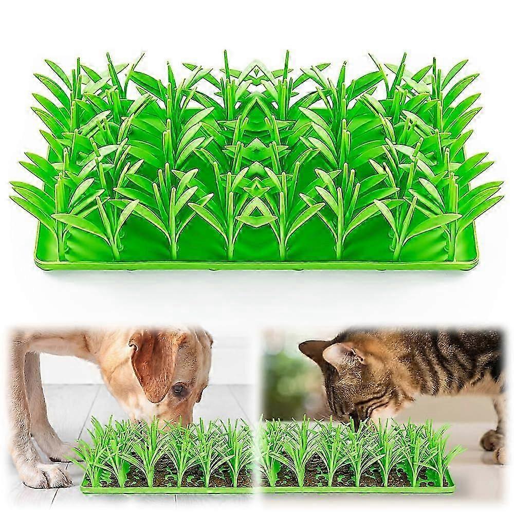 Silicone Grass Mat for Cats, Slow Feeding Interactive Foraging Mat, 2025 Indoor Cat Snuffle Mat, One Size