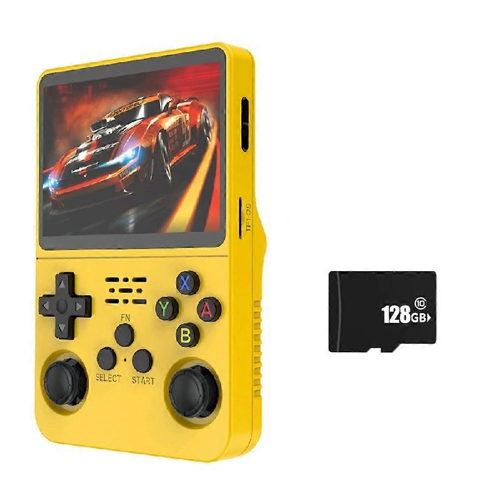 R36S Handheld Game Console 3.5 Inch IPS Screen 128GB Video Game Console Dual 3D Joystick 3200mah Battery