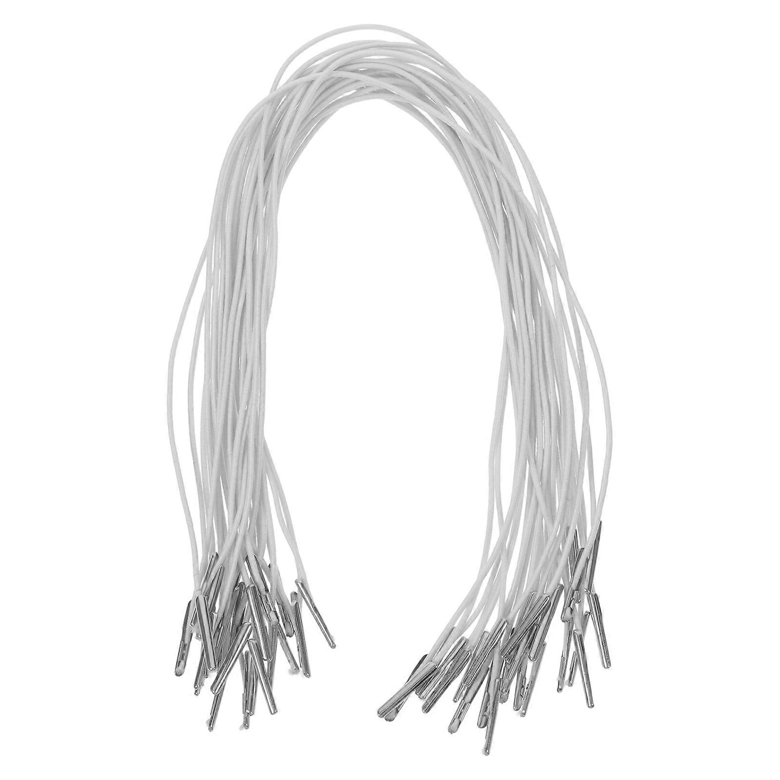 Clothing Elastic Hats Elastic Ropes for DIY Fixing 25Pcs White Bundle