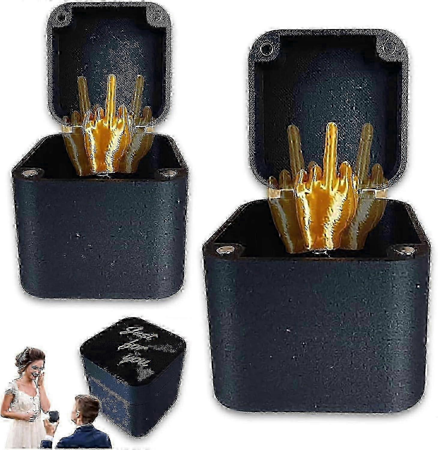 Funny Prank Box with Pop-Up Middle Finger for Office Home Party Surprise