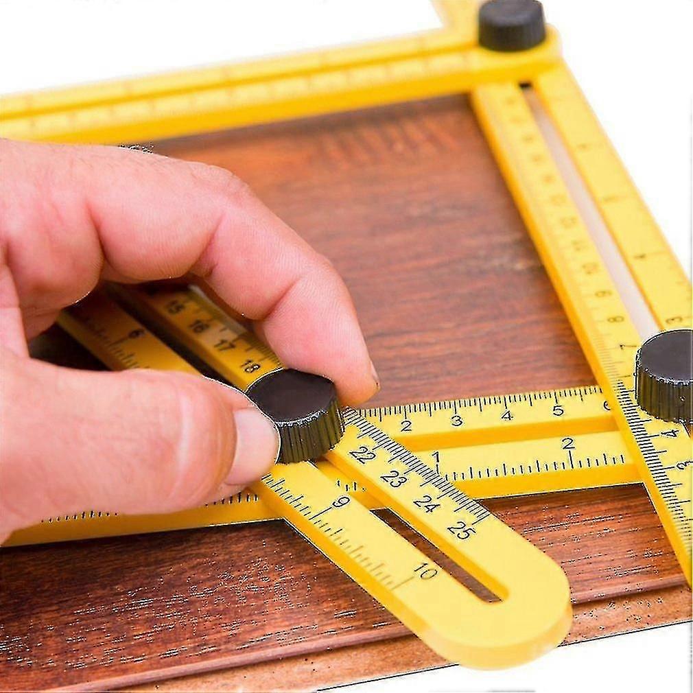 Four Folding Plastic Ruler Metric Scale Multifunctional Measuring Angle Ruler