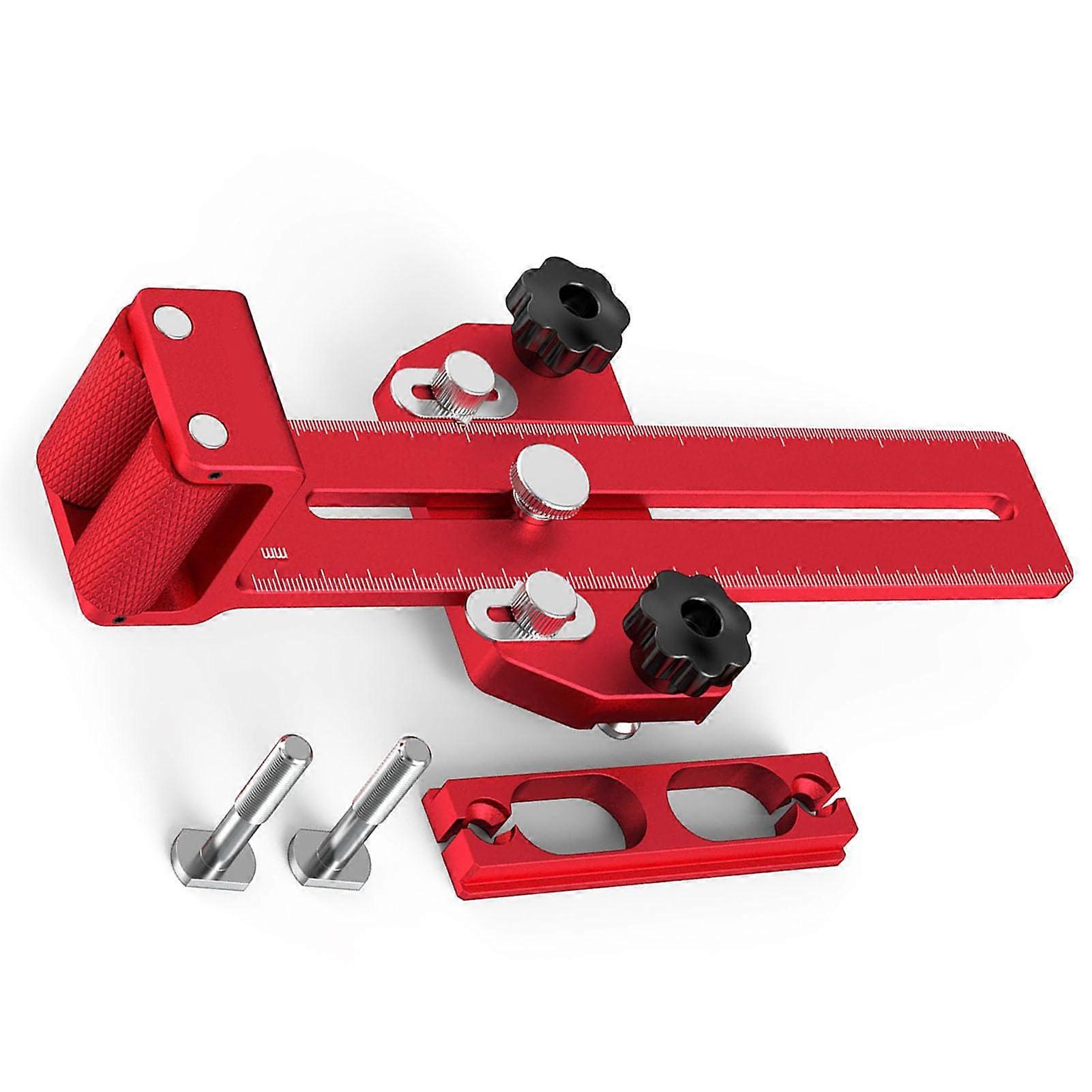 Table Saw Jig with Dual Bearing Knurl Roller, Precision Thin Strip Cutting, Reversible Miter Fixture