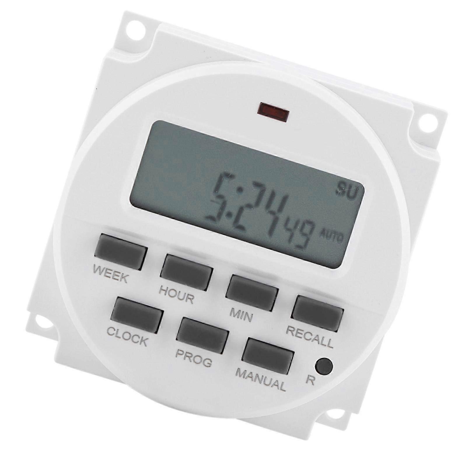 12V Digital Timer Switch for Lights Fans and Heaters, Programmable Energy Saving Control