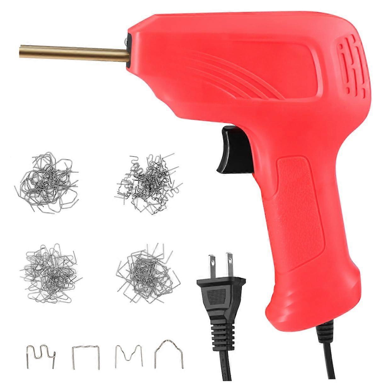 Plastic Welding Kit with Hot Stapler for Car Bumper , Ergonomic Grip, Quick Restoration, Red
