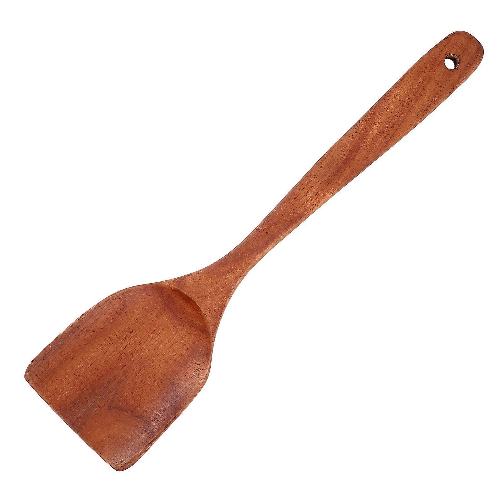 Light Brown Wooden Salad Spatula for Serving Kitchen Tool