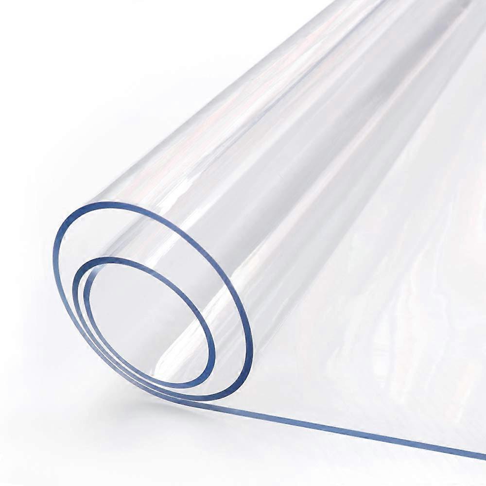 48x24 Inch Waterproof Clear PVC Table Protector for Dining Desk ScratchResistant Easy Clean