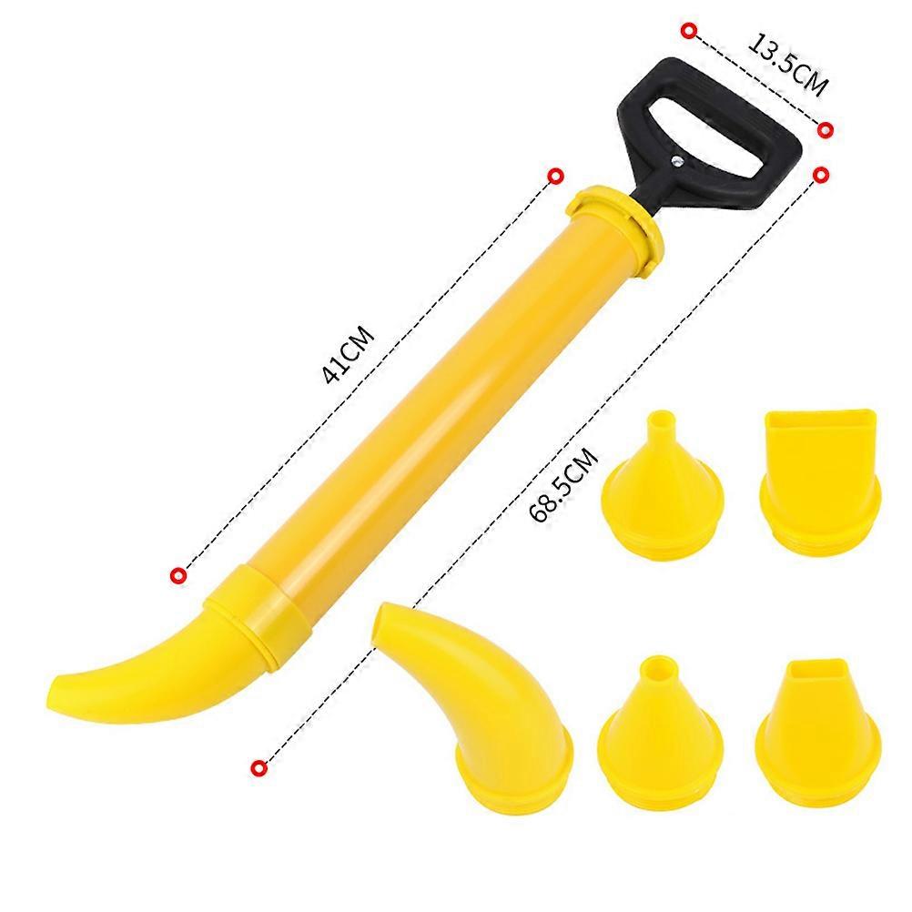Curved Head Grouting Tool For Construction Professionals Yellow 27x2.4x2.4in 5-Function 1Pcs