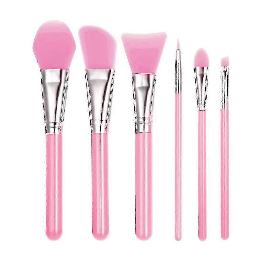 2025 Silicone Makeup Brush Set With Plastic Handle Pack