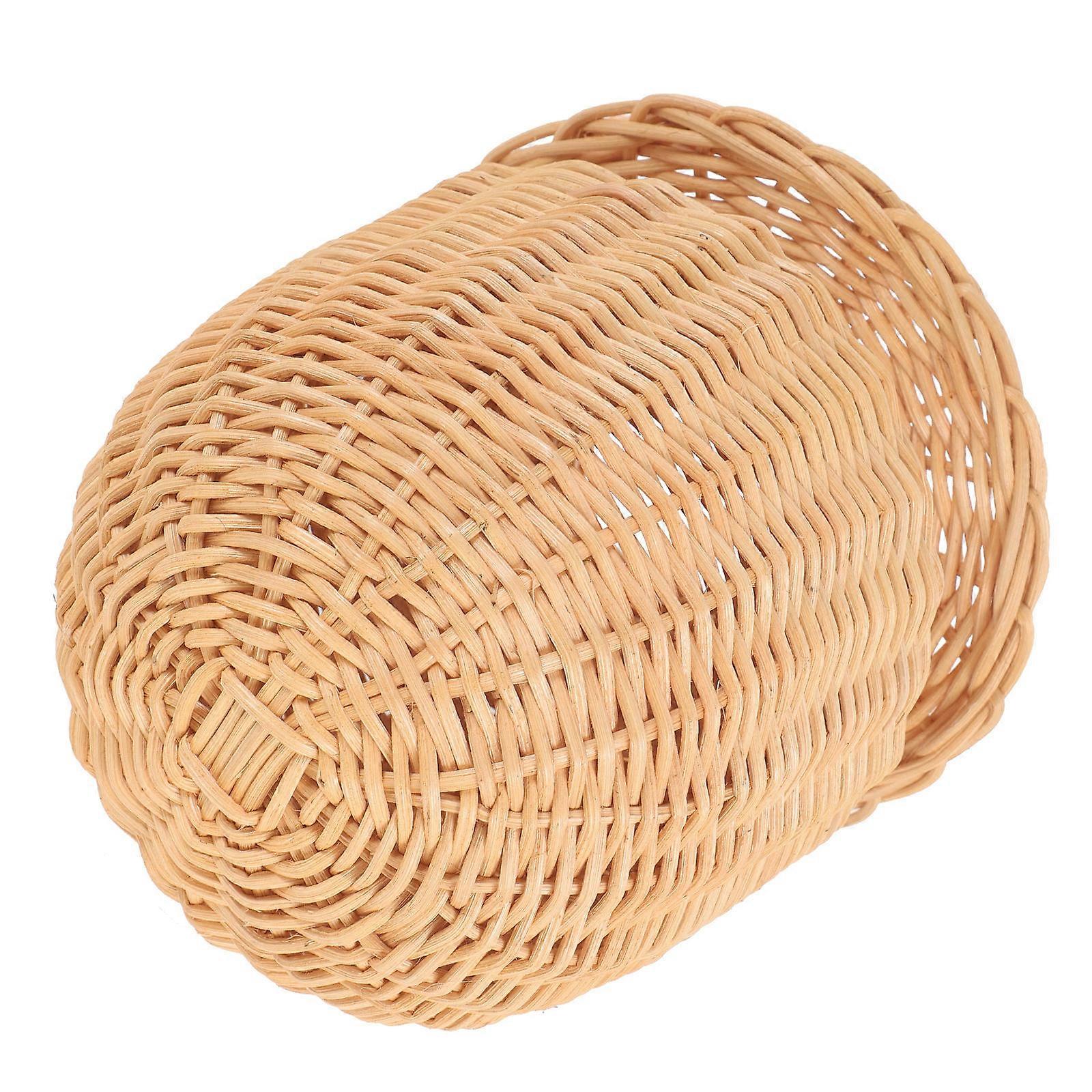 Hat Display Rack Rattan Material for Hat Display Light Brown
