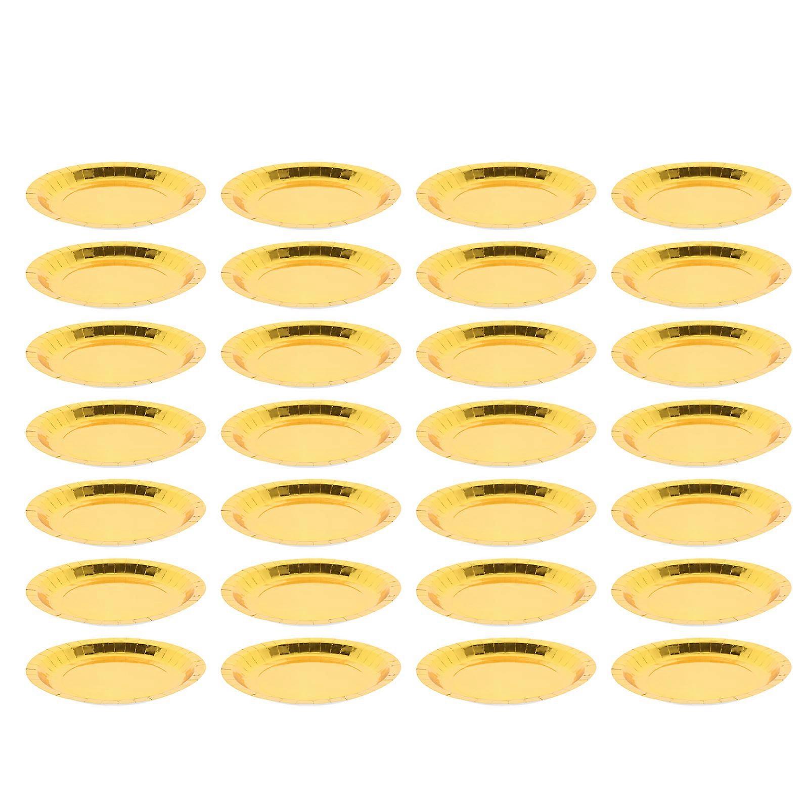 Dessert Convenient Party for 30Pcs Golden Paper