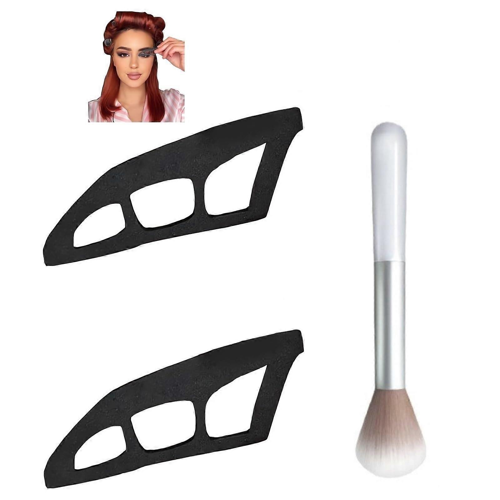 Eyeshadow Stencil and Eyeliner Guide Reusable Undereye Shield for Precise Makeup Application 2pcs