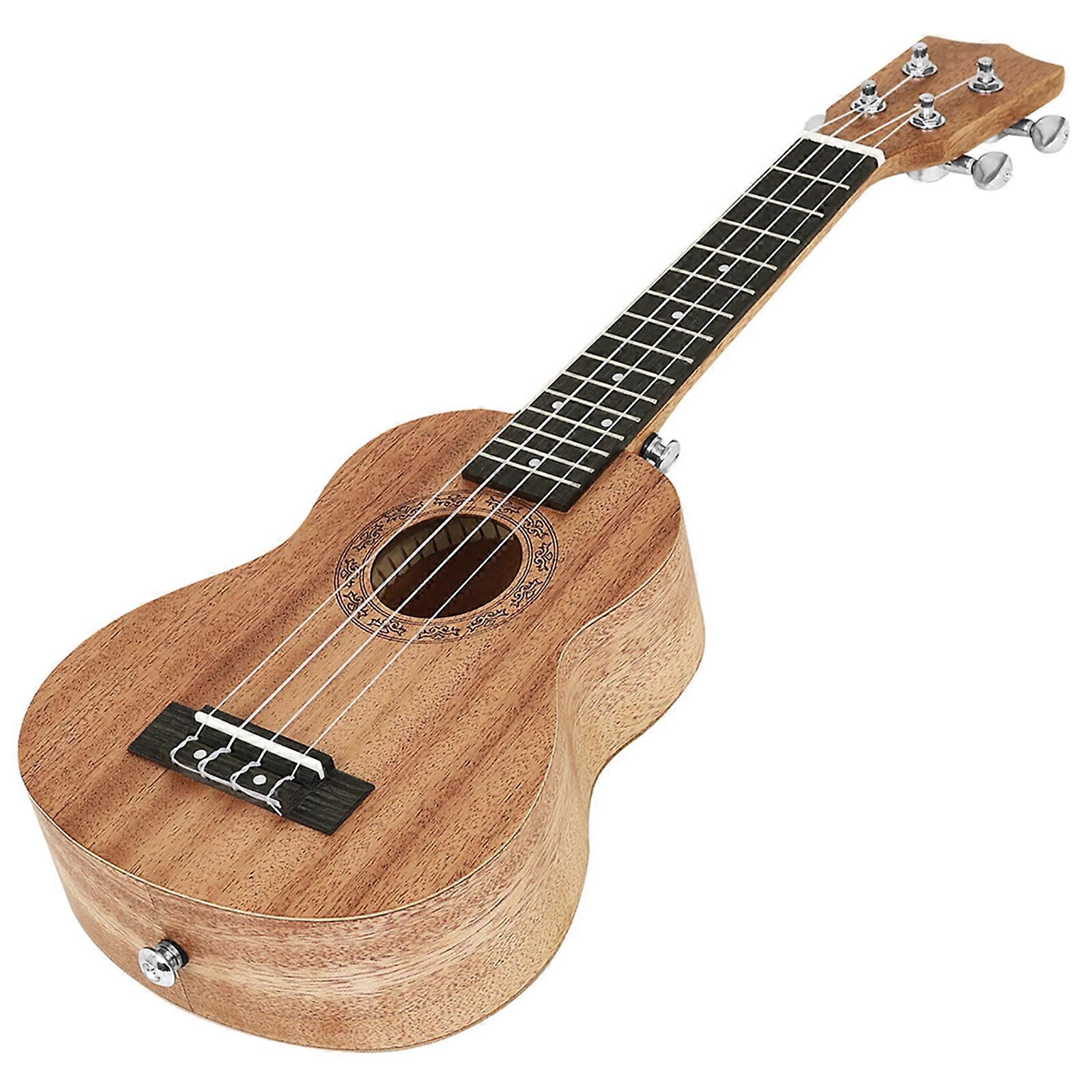 Easy To Learn Ukulele 21 Inch Beginner Instrument Compact Light weight Solid Wood For Quality Tones Includes Manual Multicolor