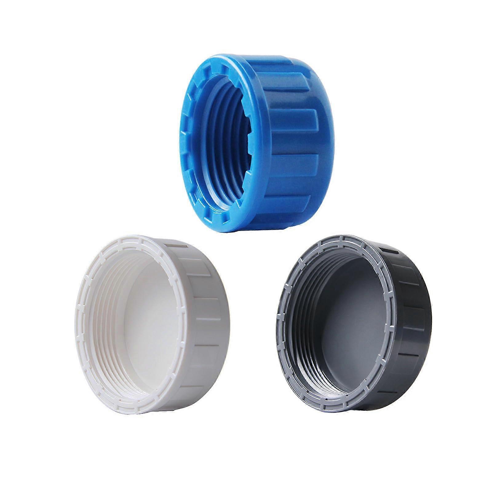 50mm White PVC Threaded Pipe Cap for Quick Sealing and Versatile  Use