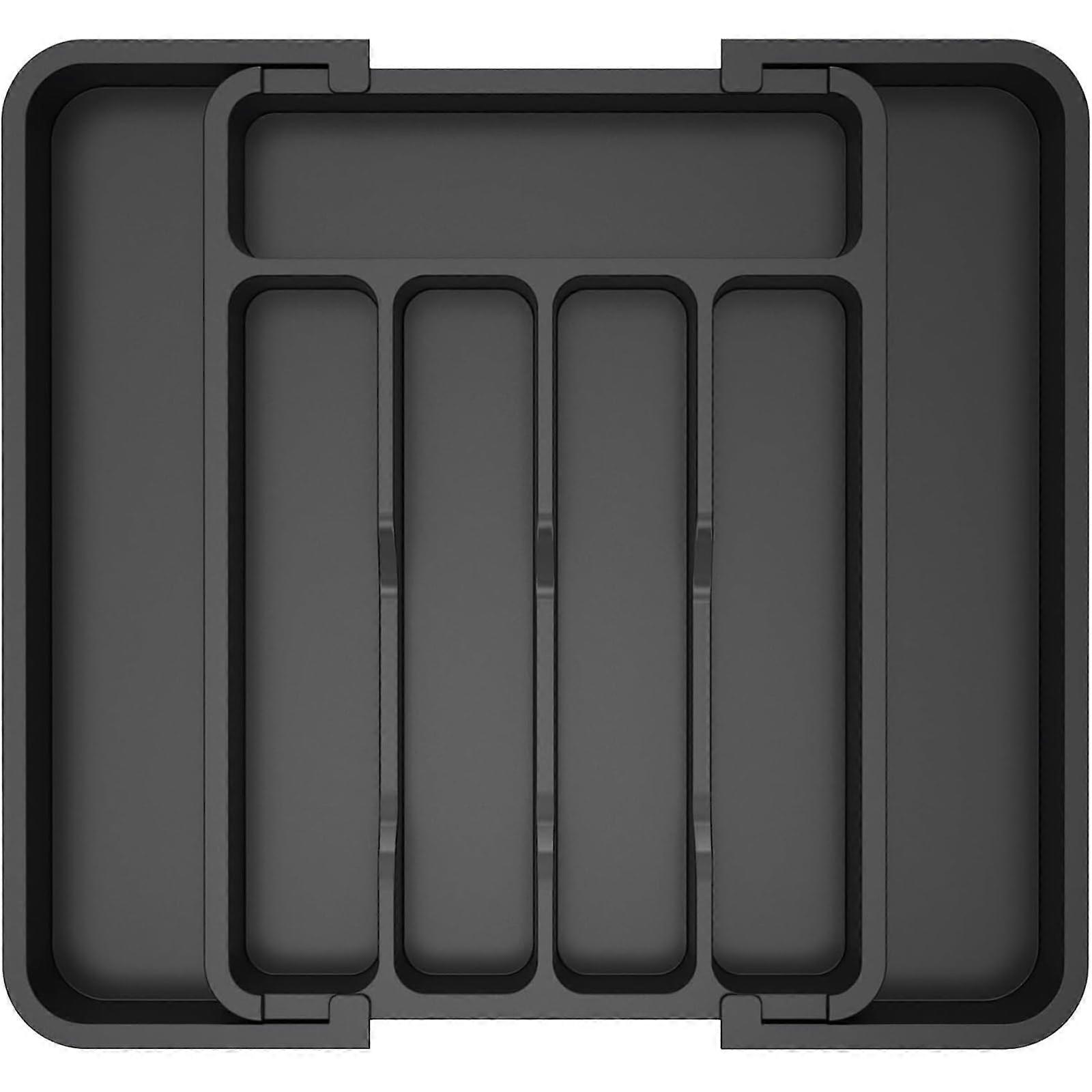 Kitchen Drawer Organizer with Expandable Cutlery Tray, Adjustable Silverware Divider, BPA