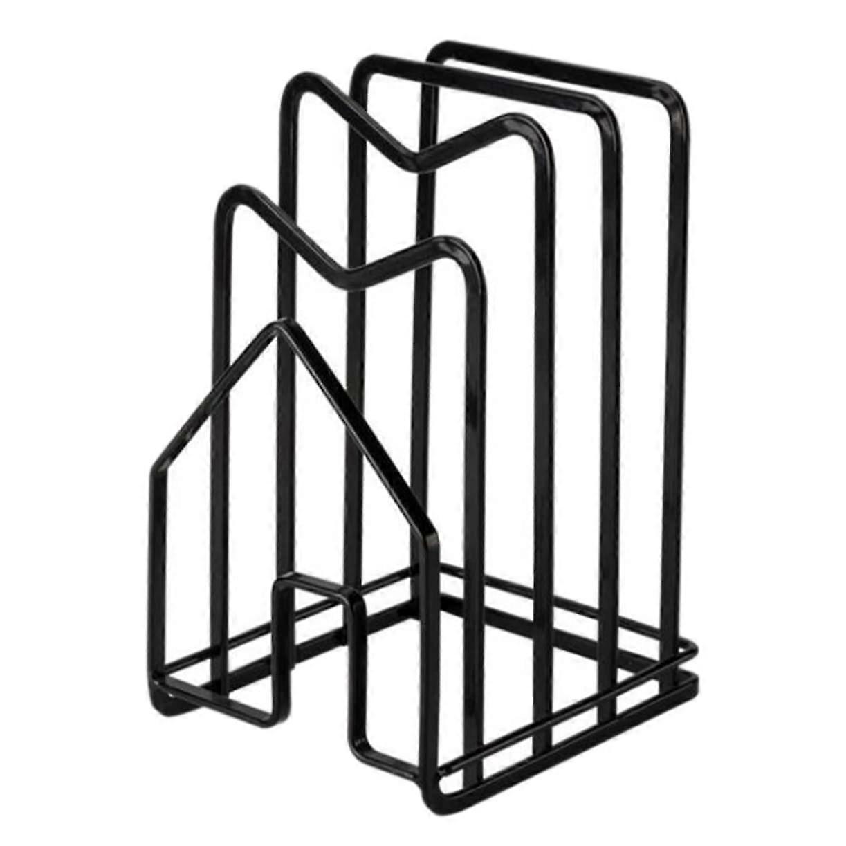 Kitchen Organizer Rack with Multi Layer Storage, Iron Pot Pan Lid Holder for Countertop Use