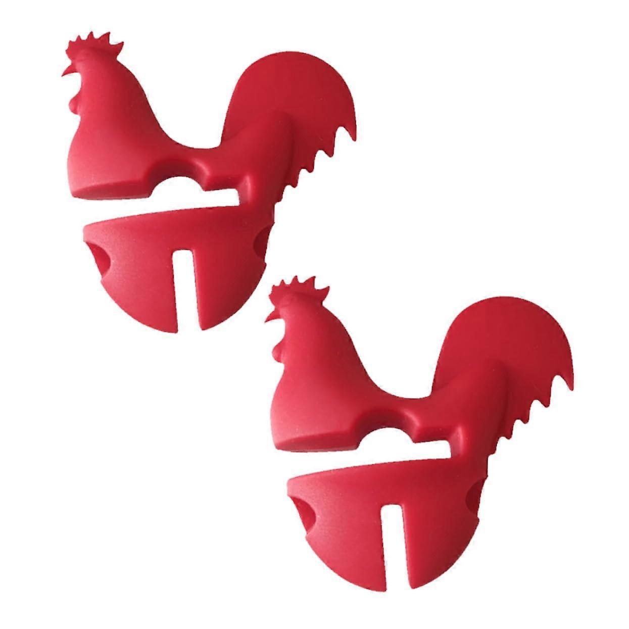 2pcs Heat Resistant Silicone Pot Lid Lifter with Steam Release Function for Pans and Woks