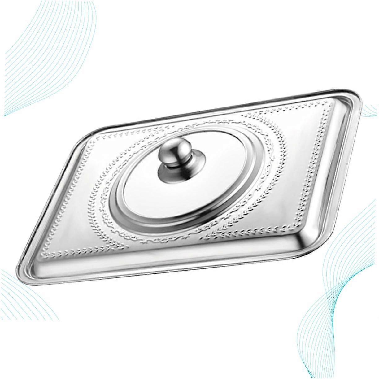Stainless Steel Pot Lid Rectangular Splatter Guard with Visible Cover and Steam Retention for Kitchen