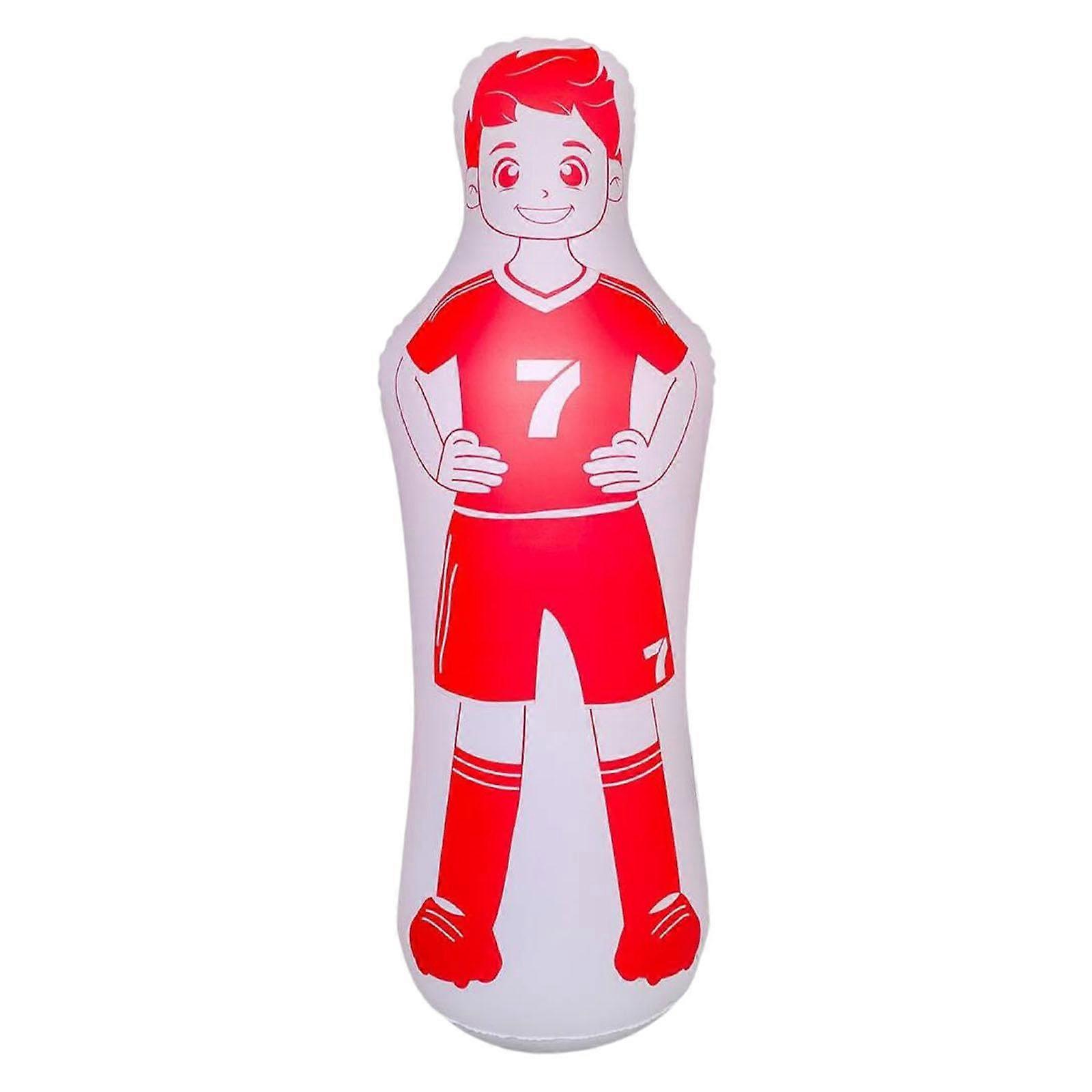 Inflatable Soccer Mannequin  Kick Wall PVC Training Dummy for Goalkeeper Practice Red