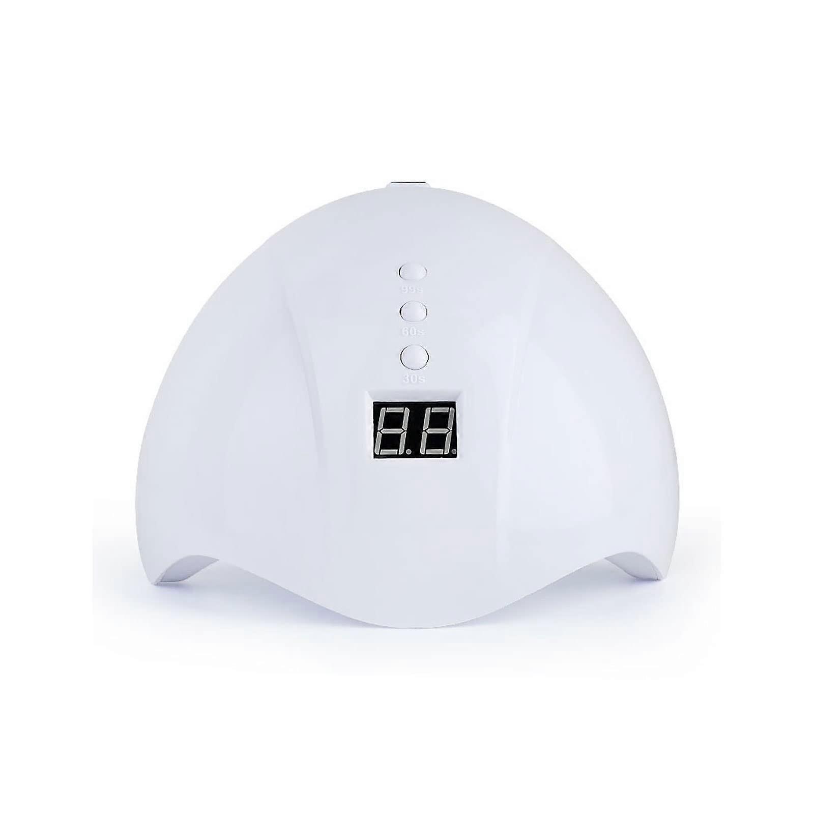 Nail Dryer Machine LED Nail Lamp with Low Heat Mode, USB Powered, Timer Settings, White