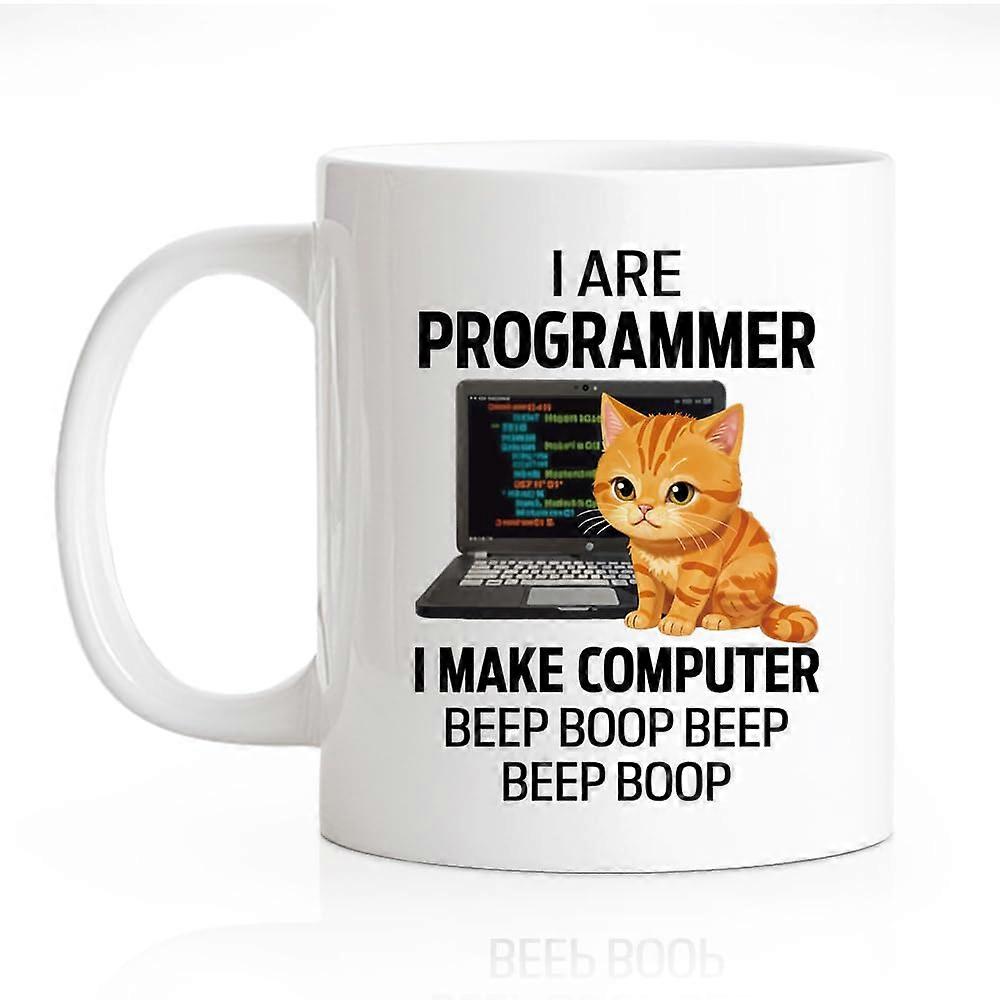 Funny Programmer Coffee Mug 11oz with Ergonomic Comfort Grip, Durable Print, Python Office Gift