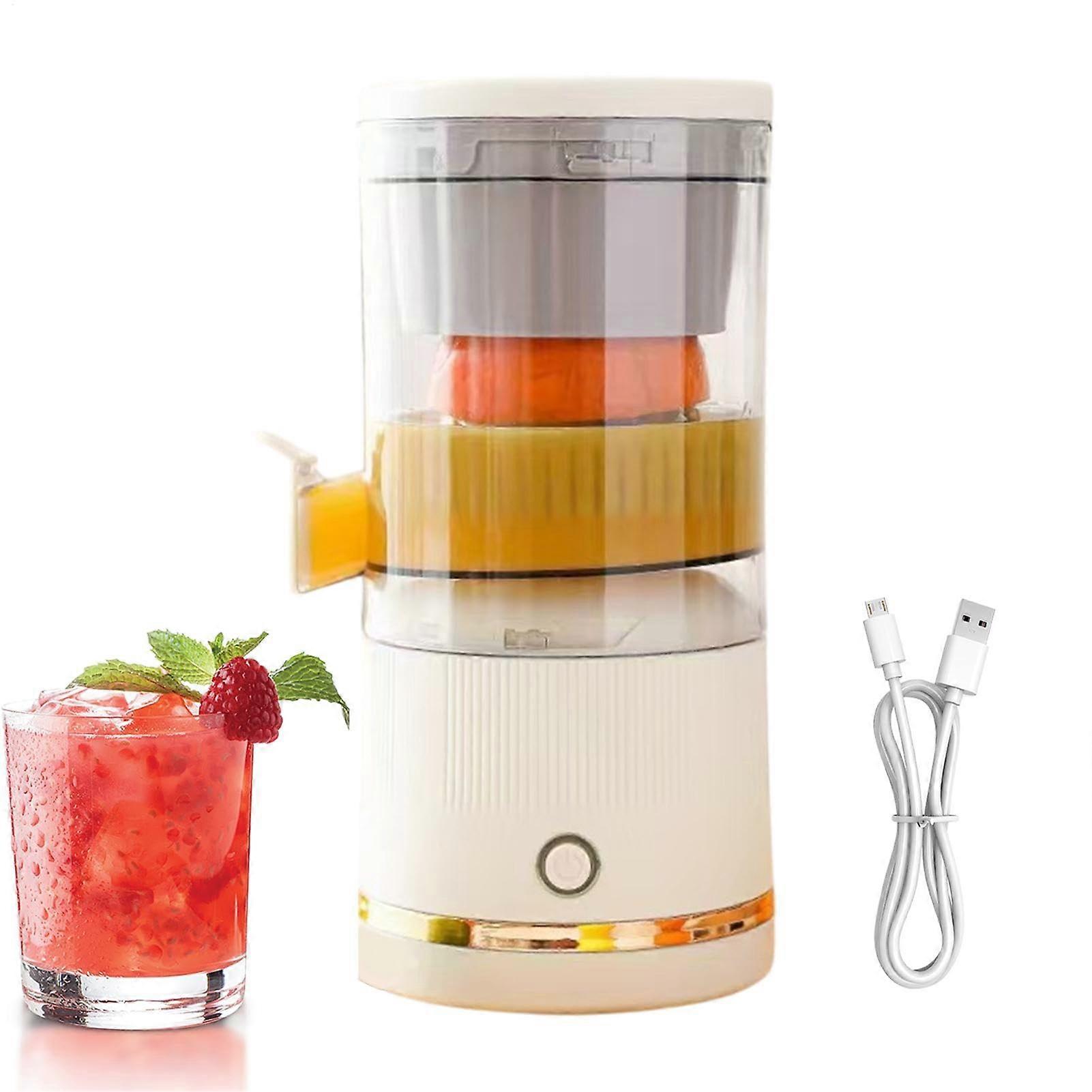 Juicer Machine with Automatic Pulp Separation, 7.4V Electric Citrus Juicer for Orange and Lemon